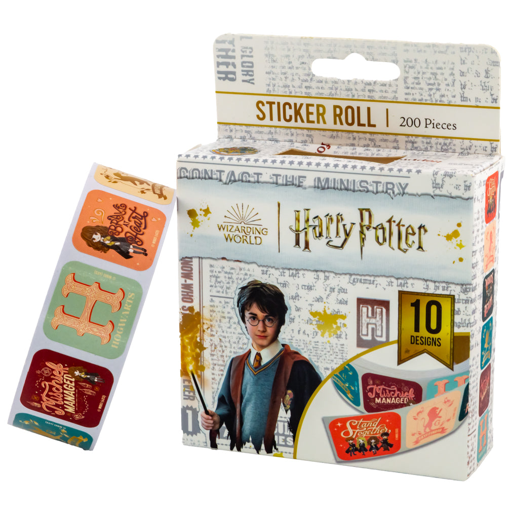 200-Piece Harry Potter Themed Sticker Box with 10 Designs