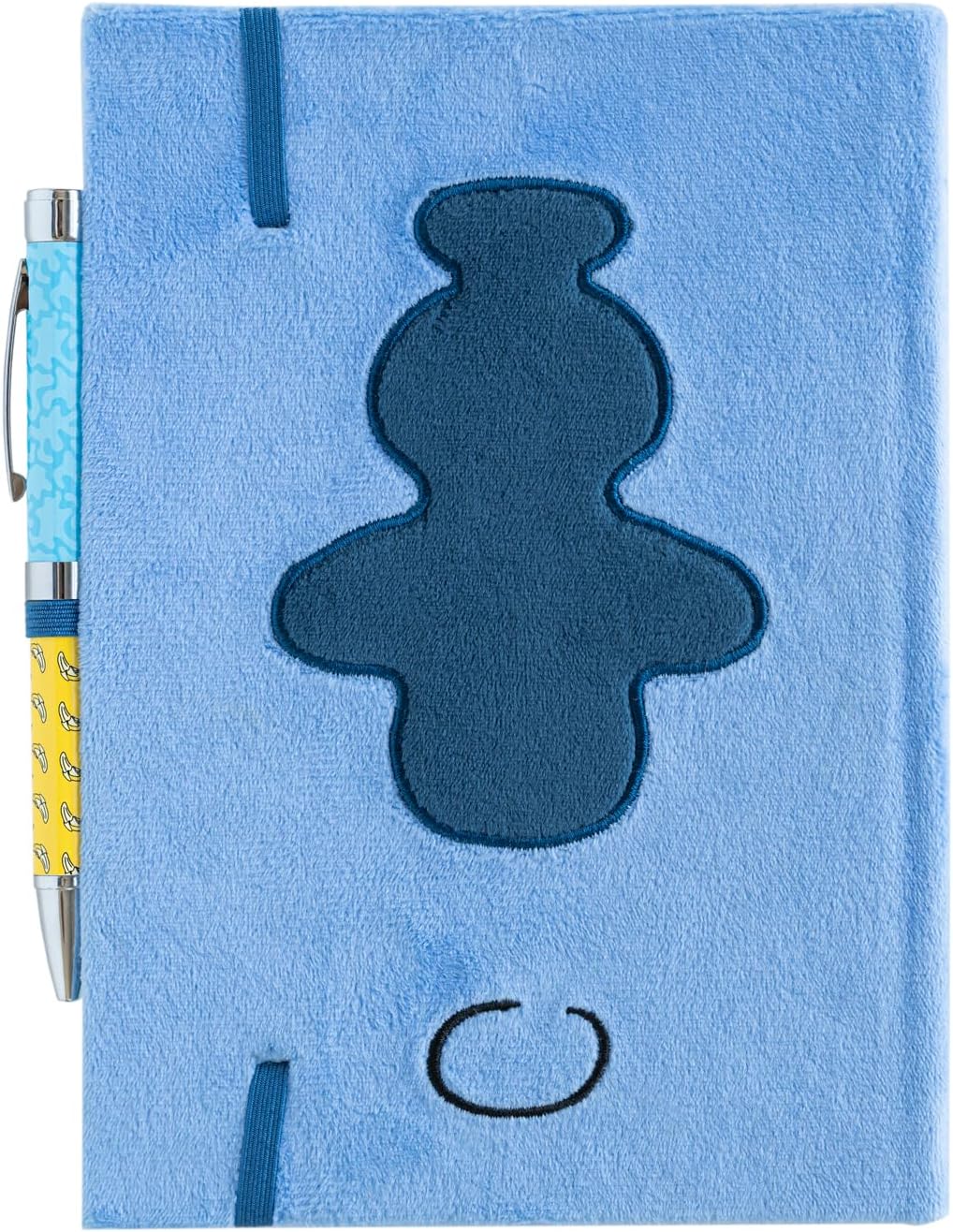 Disney Stitch A5 Notebook with Plush Cover and Projector Pen - Trendy Stationery