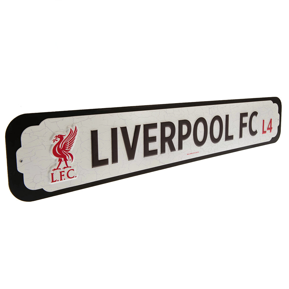 Liverpool FC Premium Embossed Metal Stadium Sign for Display