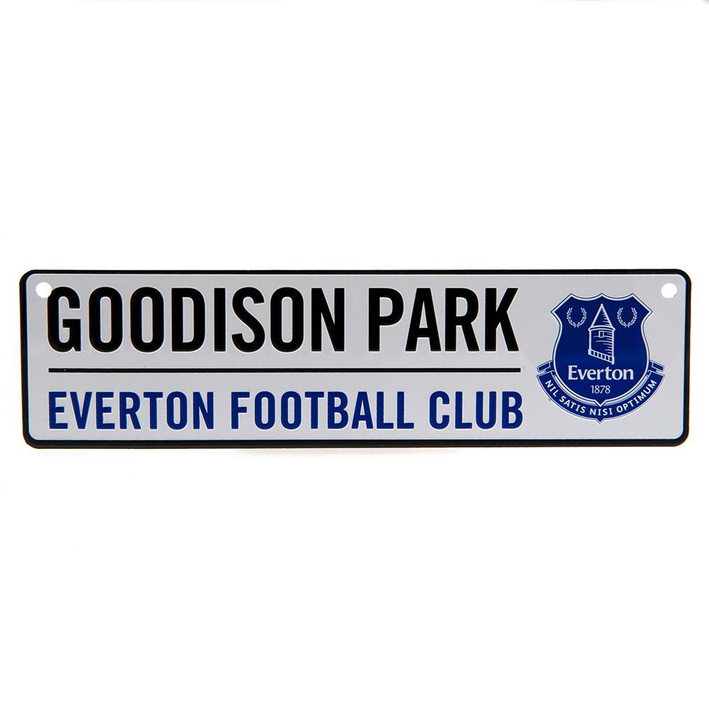Everton FC Design Stamped Metal Window Sign for Easy Display