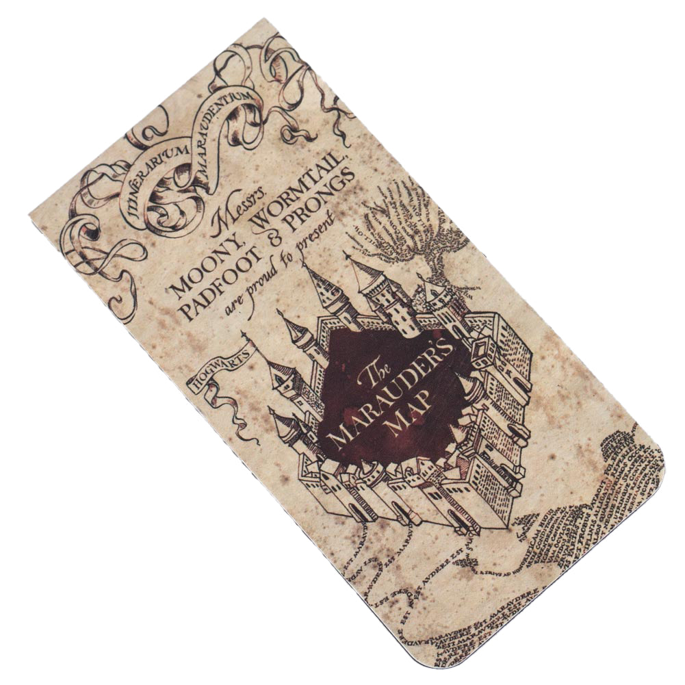Harry Potter Themed Magnetic Bookmark Featuring Marauders Map Design