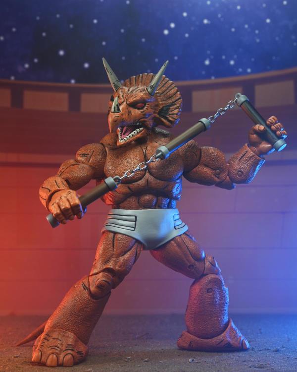 NECA 7-Inch Scale Collectible Action Figure of Triceraton Gladiator from Teenage Mutant Ninja Turtles (Mirage Comics)