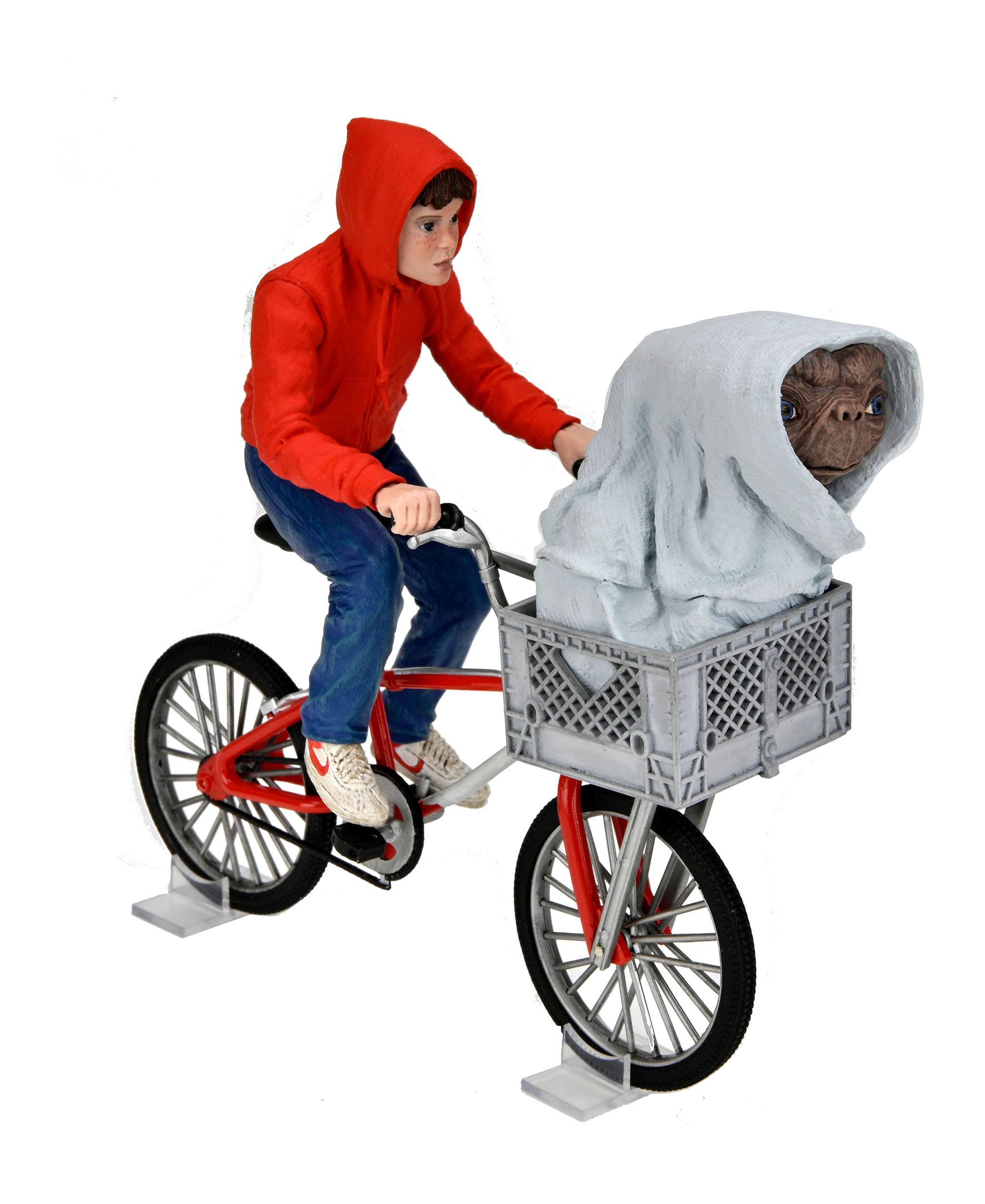 NECA 7-Inch Scale 40th Anniversary Collectible Action Figure of Elliot and E.T. on Bike from E.T. The Extra-Terrestrial