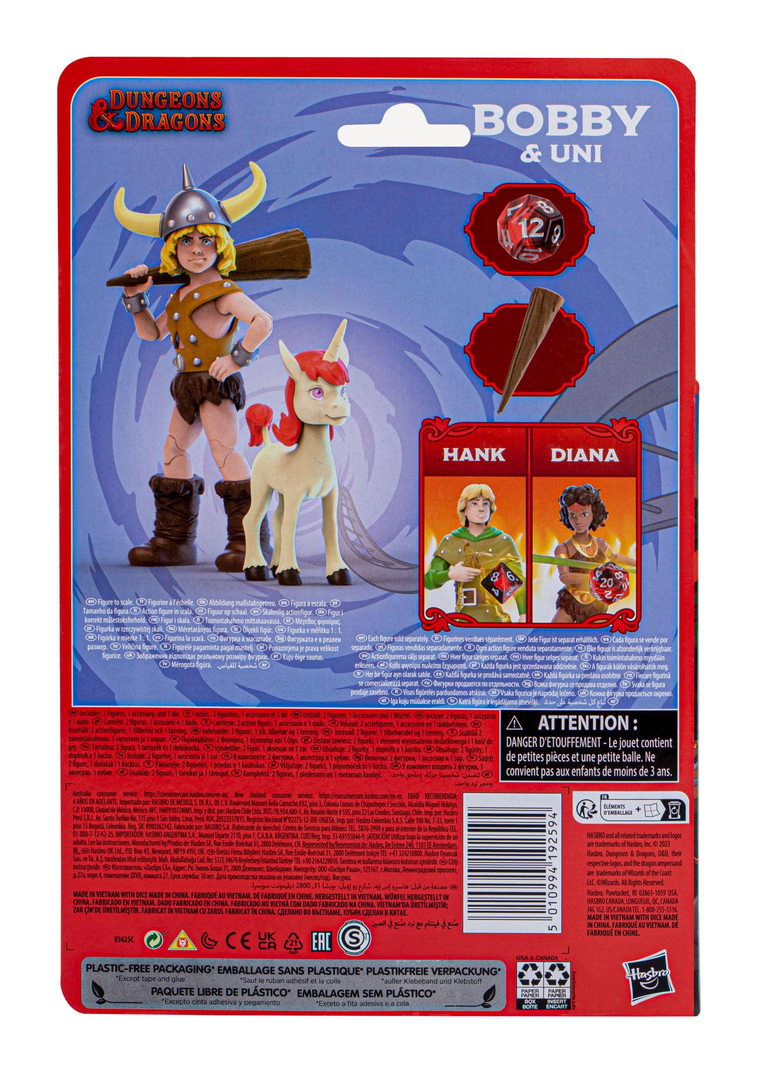 Dungeons & Dragons Cartoon Classics Collectible Bobby & Uni Action Figures Set