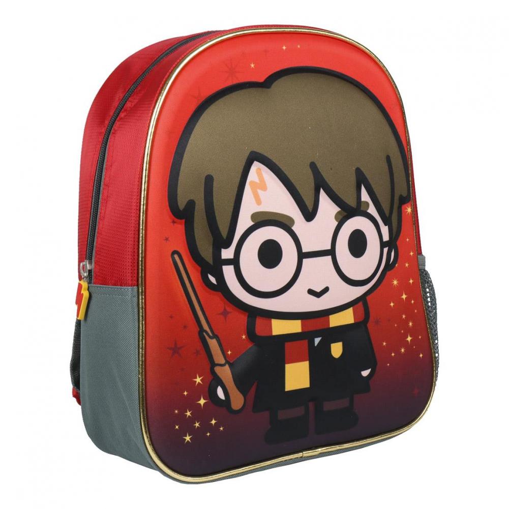 Adorable 3D Harry Potter Junior Backpack with Gold Piping