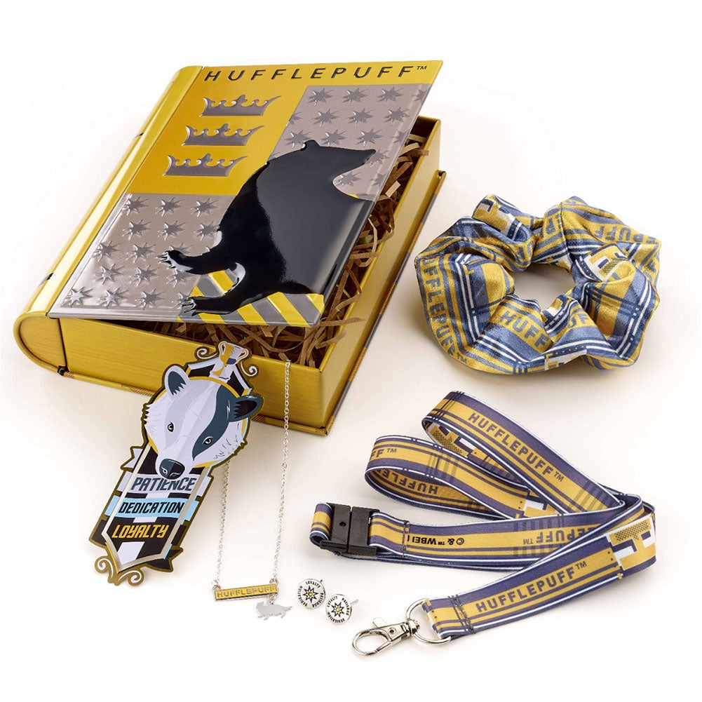High - end Harry Potter Hufflepuff - themed Luxury Gift Tin with Accessories