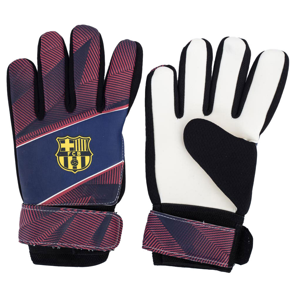 Youth FC Barcelona Fuse Goalkeeper Gloves with Yellow Crest
