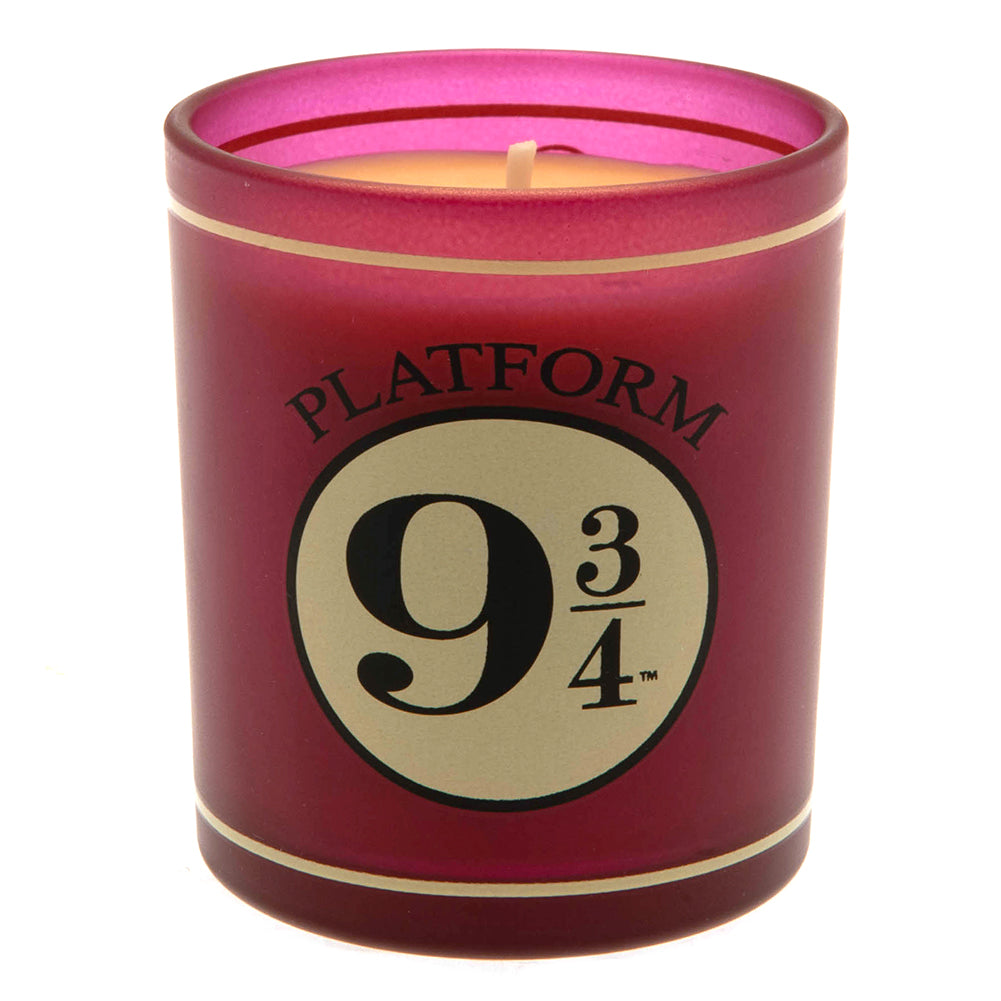 Unscented Harry Potter Themed 9 & 3 Quarters Glass Container Candle