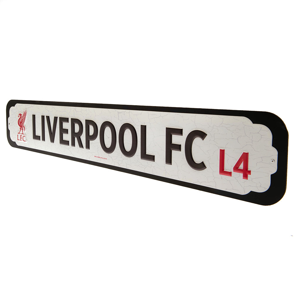 Liverpool FC Premium Embossed Metal Stadium Sign for Display