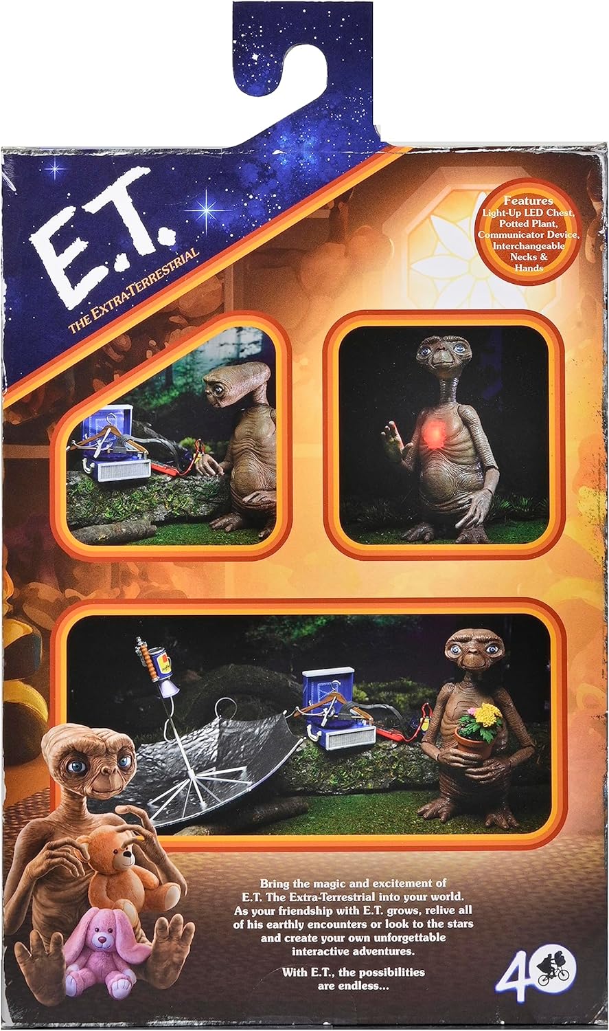 40th Anniversary E.T. The Extra-Terrestrial Deluxe LED Light-Up Action Figure