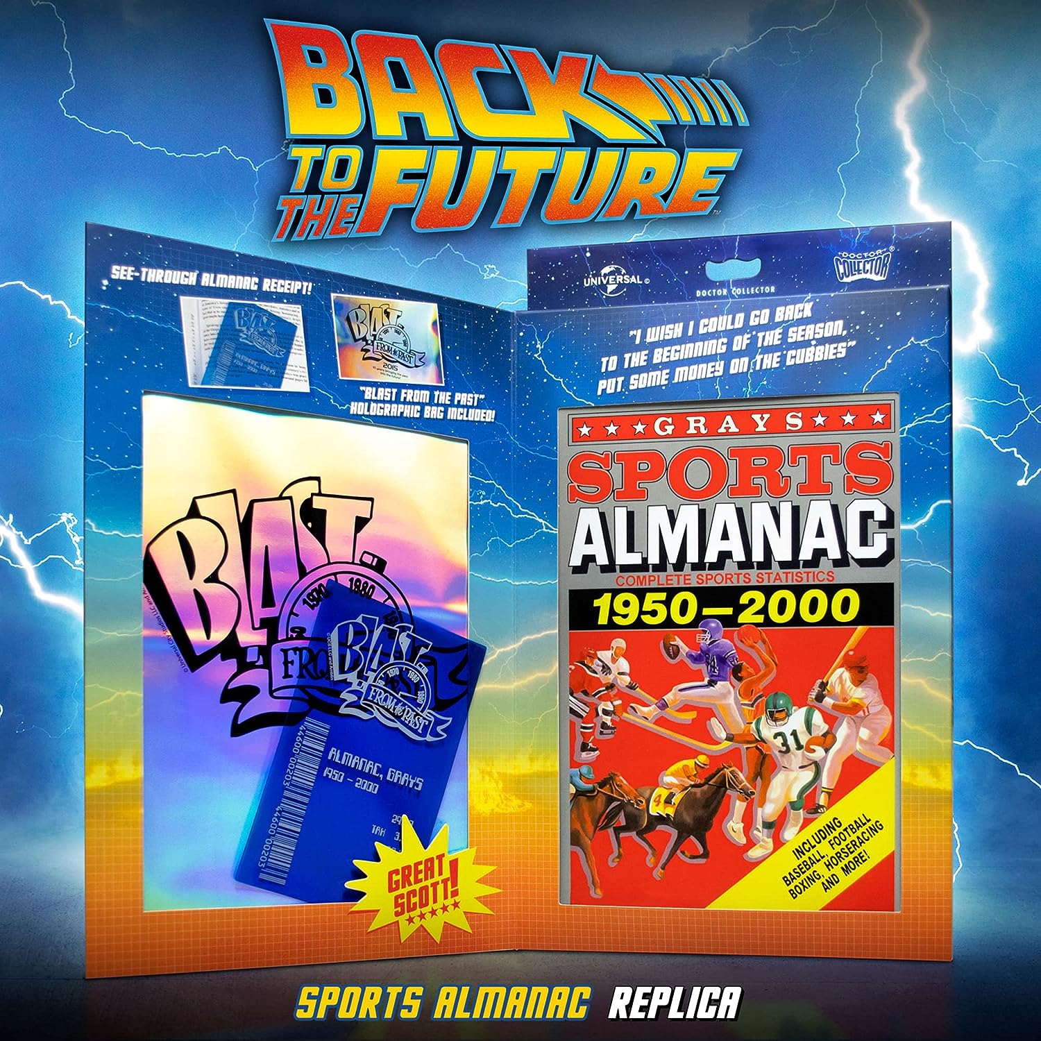 Authentic Back To The Future Grey's Sports Almanac Replica for Collectors