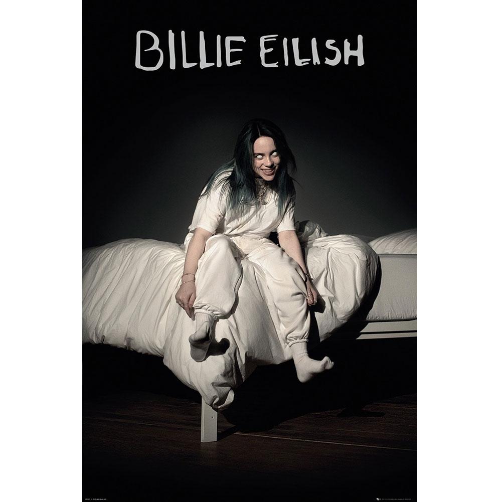 Billie Eilish's Album 'When We All Fall Asleep. Where Do We Go' Cover Artwork Rolled Maxi Poster Bed Poster