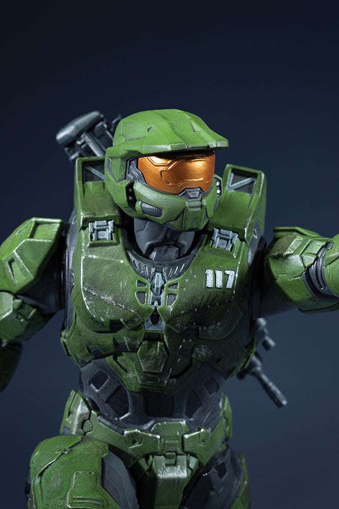 10-Inch Halo Infinite Master Chief Statue with Grappleshot and Energy Sword