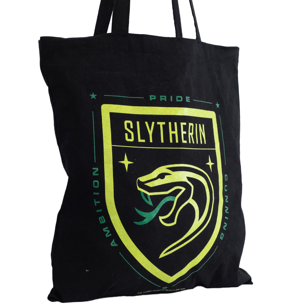High - Quality Harry Potter Inspired Slytherin Cotton Canvas Tote Shopping Bag