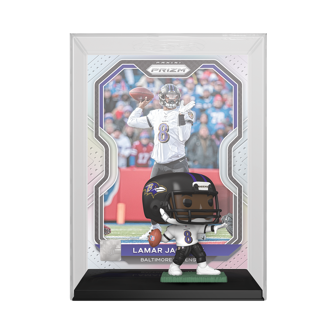 Exclusive NFL Funko Pop! Vinyl Figure: Lamar Jackson of Baltimore Ravens Trading Card