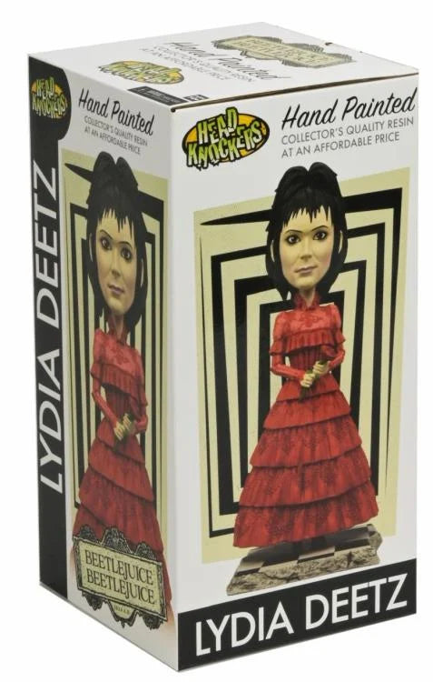 NECA's Hand - painted Beetlejuice Lydia Deetz (Wedding) 8 - inch Head Knocker Collectible
