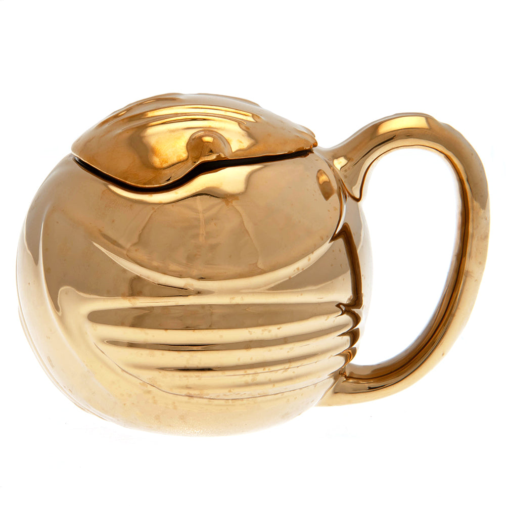 3D Ceramic Harry Potter Golden Snitch Themed Drinking Mug with Removable Lid