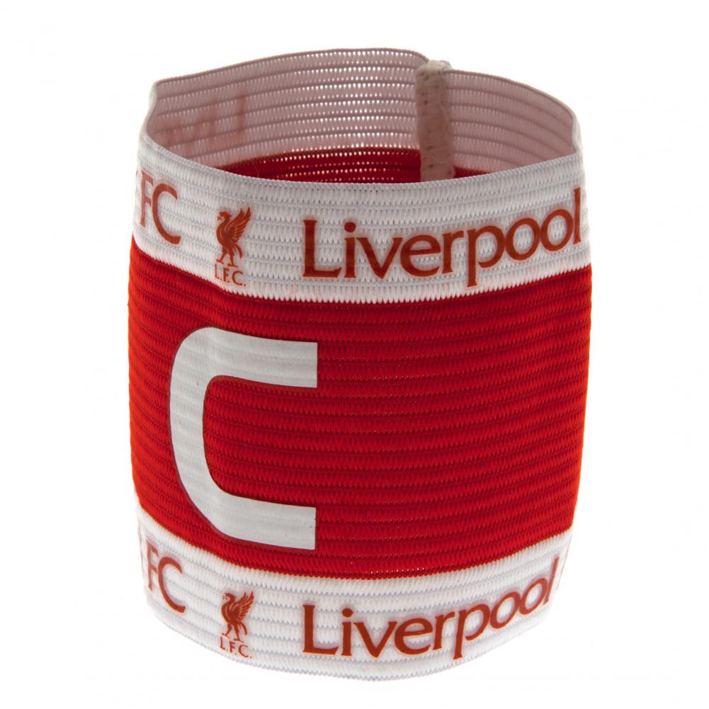 Elasticated Liverpool FC Captain's Armband with Club Crest in Team Colours