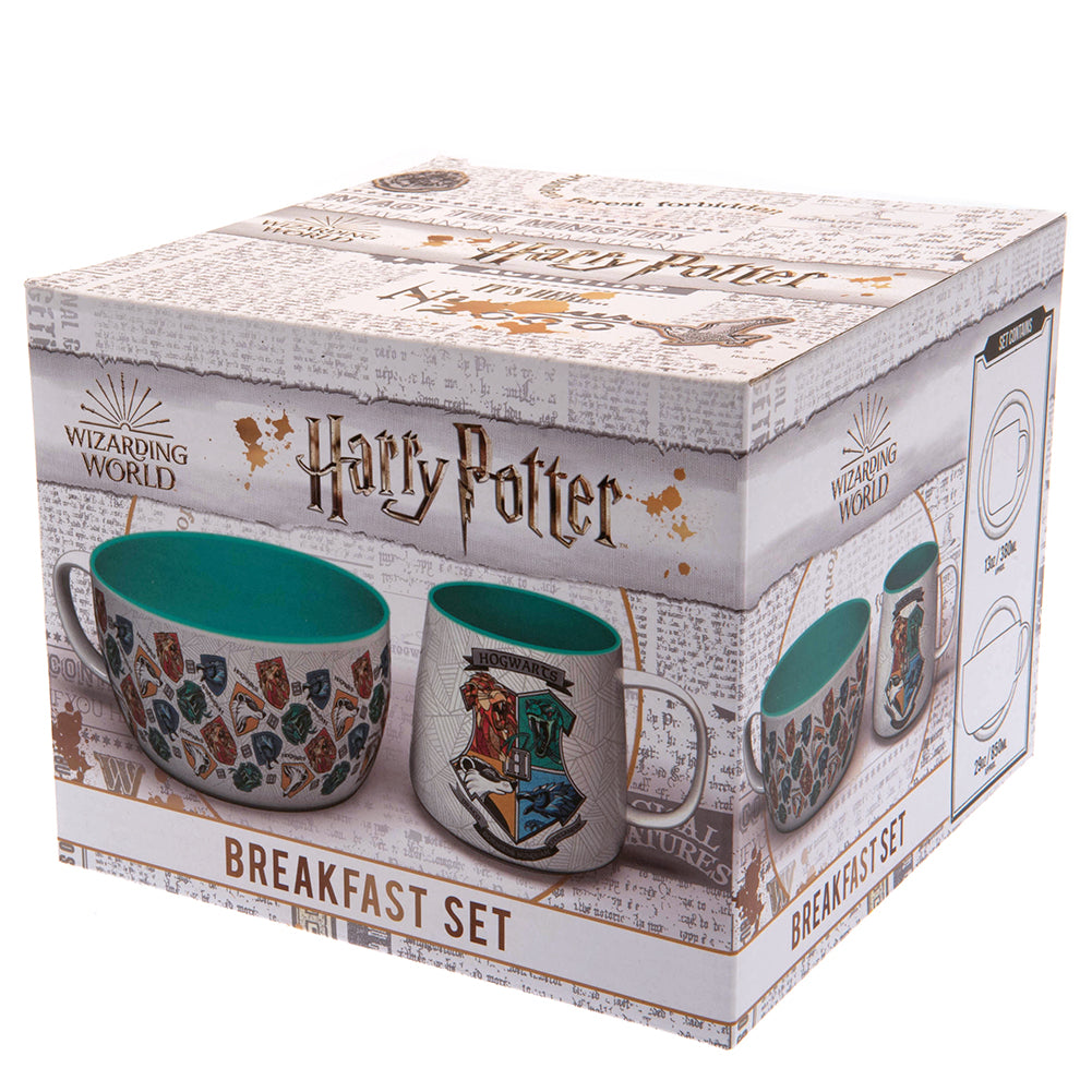 Magical Harry Potter Themed Breakfast Set with Glass