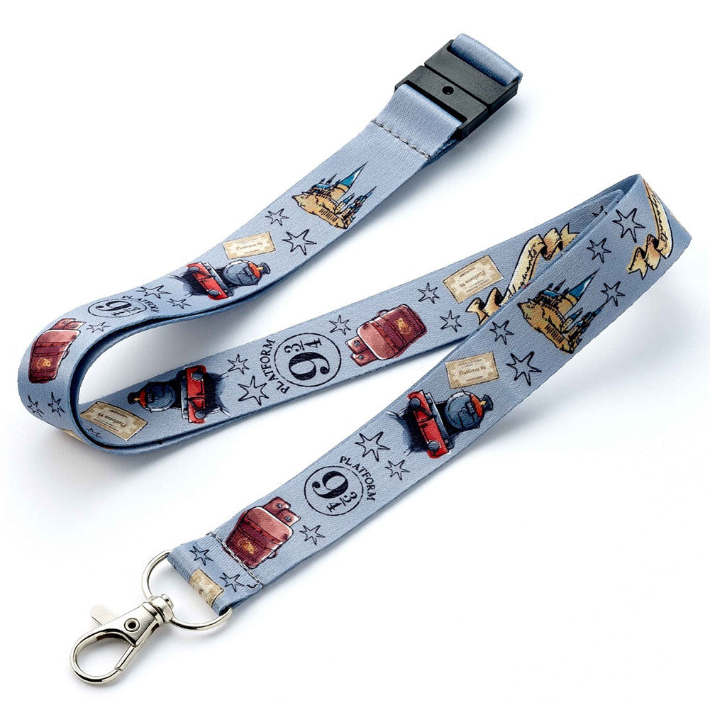 Colorful Nylon Printed Harry Potter Platform 9 & 3 Quarters Themed Lanyard with Metal Clip