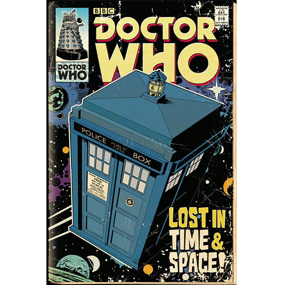 High - resolution Doctor Who Tardis Comic Themed Rolled Maxi Poster
