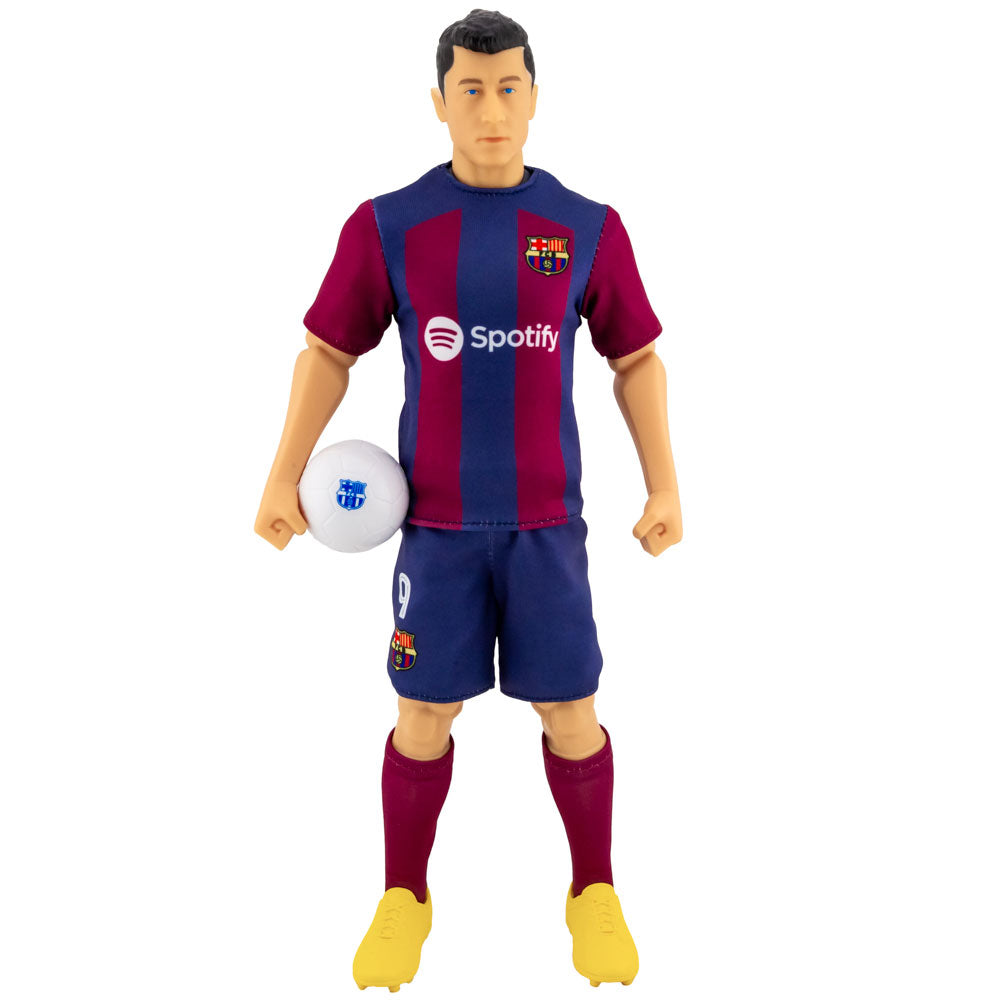 Authentic FC Barcelona Robert Lewandowski Soccer Action Figure Collectible