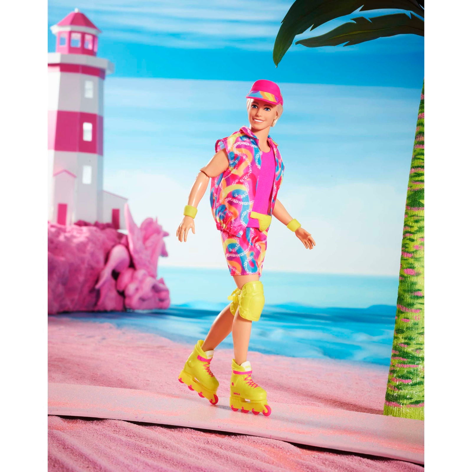 Barbie The Movie Collectible Neon Roller Skating Ken Doll Toy