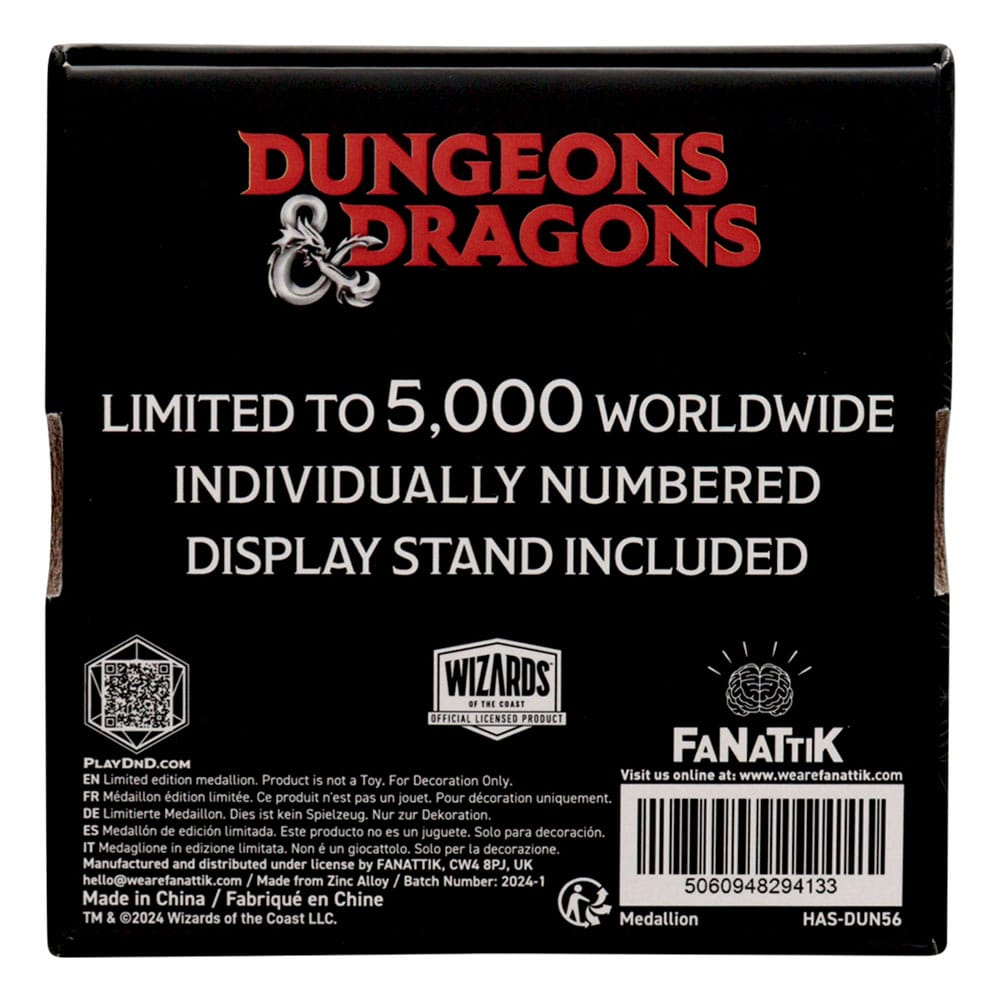Collectible Dungeons & Dragons D20-Styled Monster Medallion for Tabletop Gaming Enthusiasts