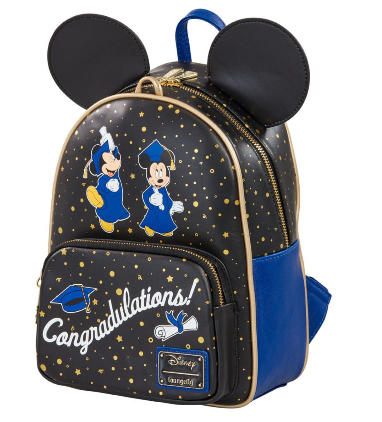 USA Exclusive Loungefly Disney Mickey & Minnie Graduation Mini Backpack