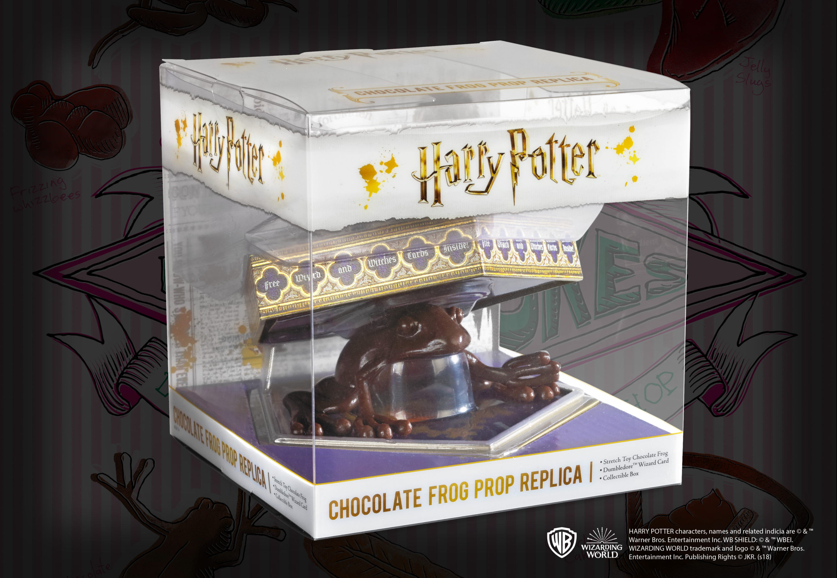 Replica Harry Potter Chocolate Frog with Dumbledore Wizard Card & Keepsake Box
