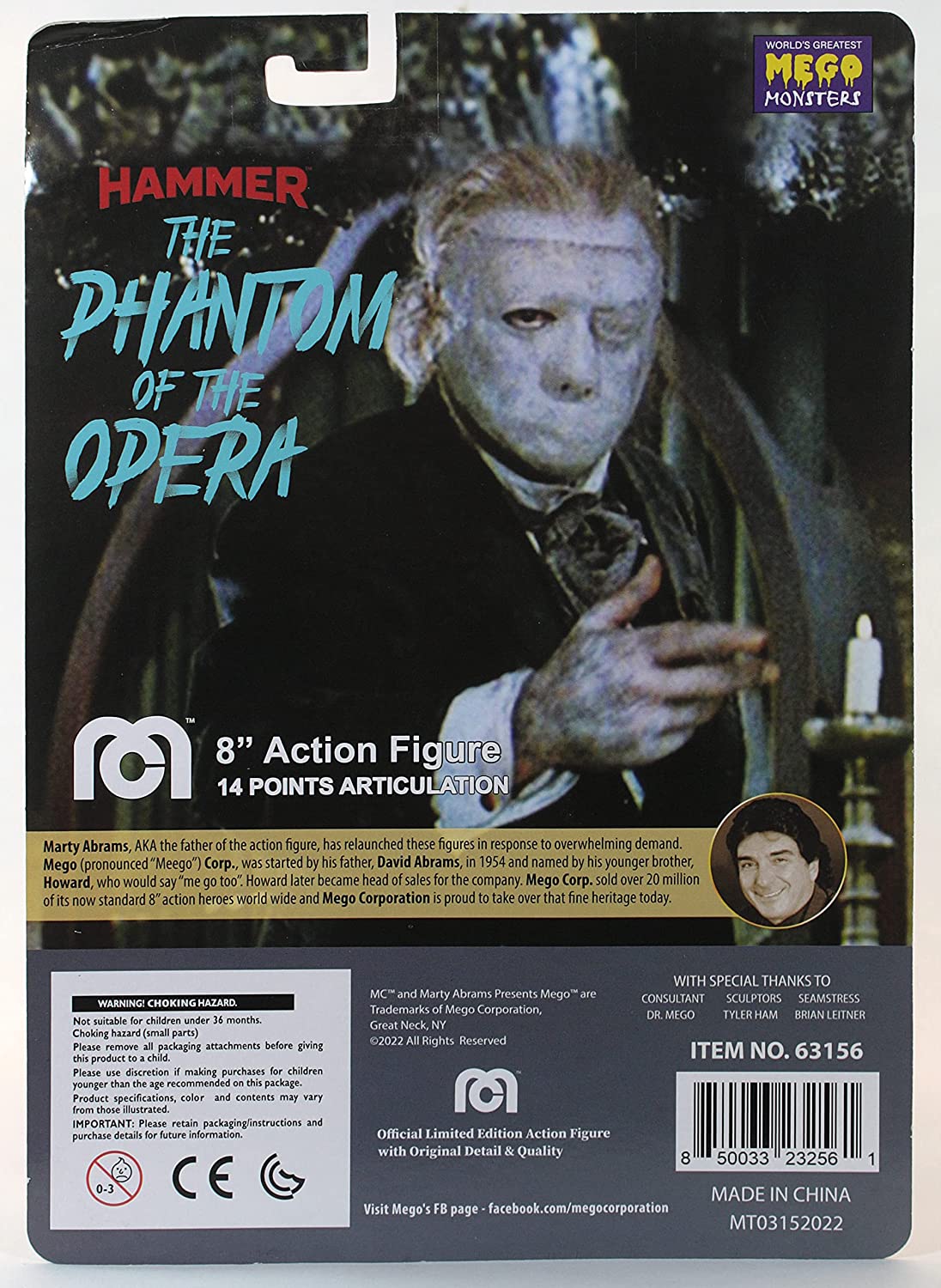 8-Inch Retro Mego The Phantom of the Opera 1962 Action Figure
