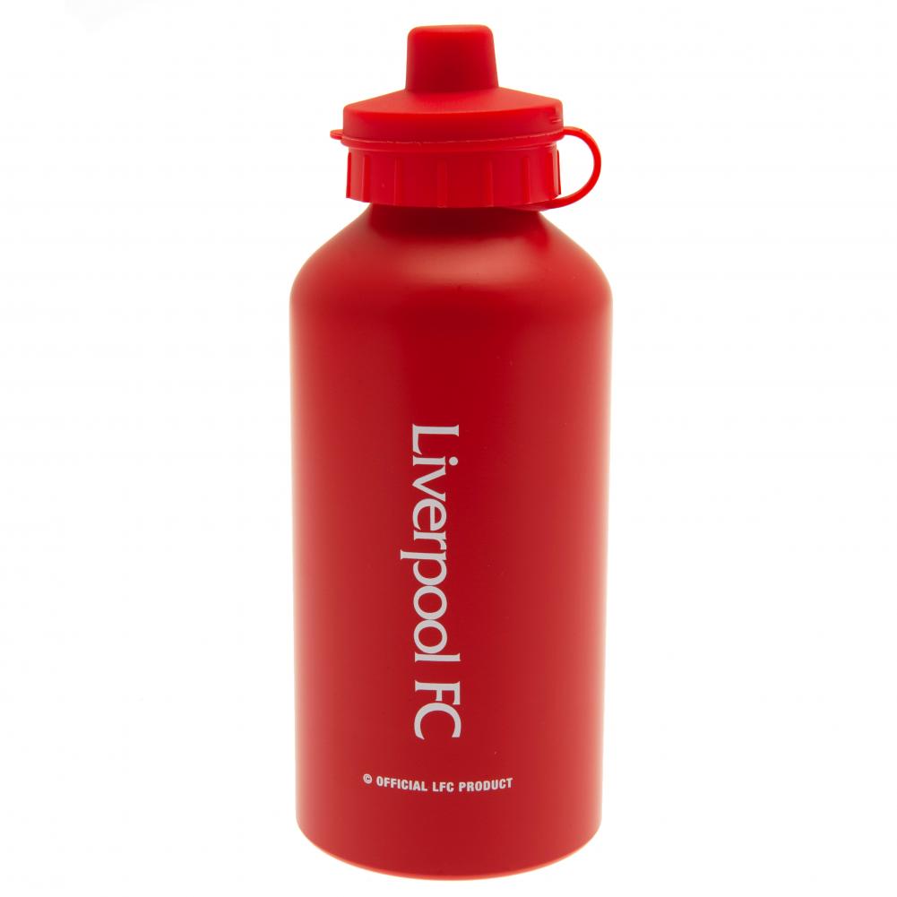 Lightweight Aluminium Liverpool FC Matt Red Drinks Bottle with Flip Top Cap