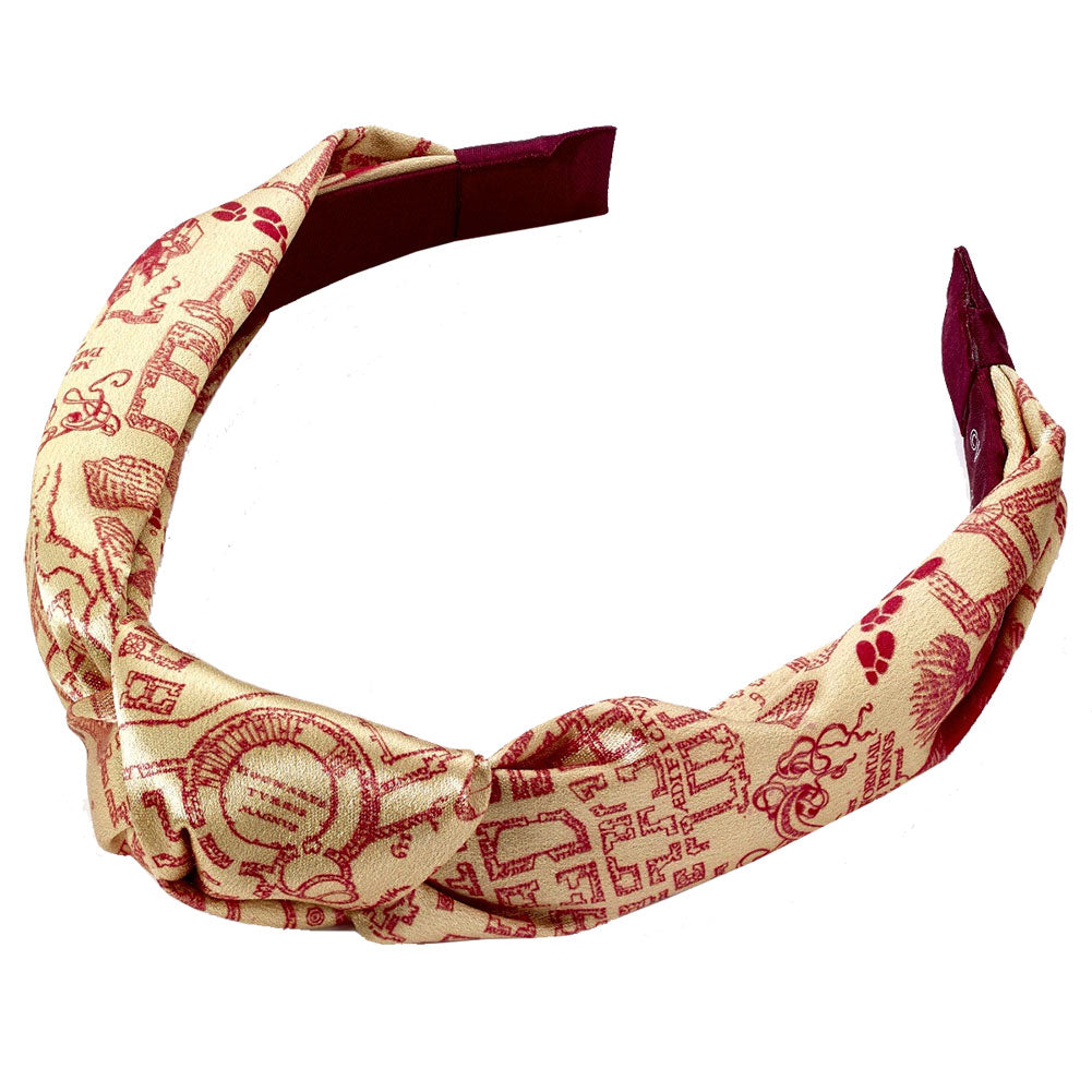 Colorful Satin Knotted Harry Potter Inspired Marauders Map Headband for All