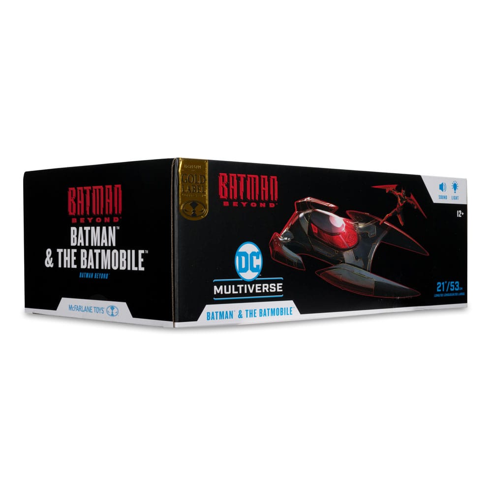 Exclusive McFarlane DC Multiverse Gold Label Batman Beyond Batman Action Figure and Batmobile Toy Set