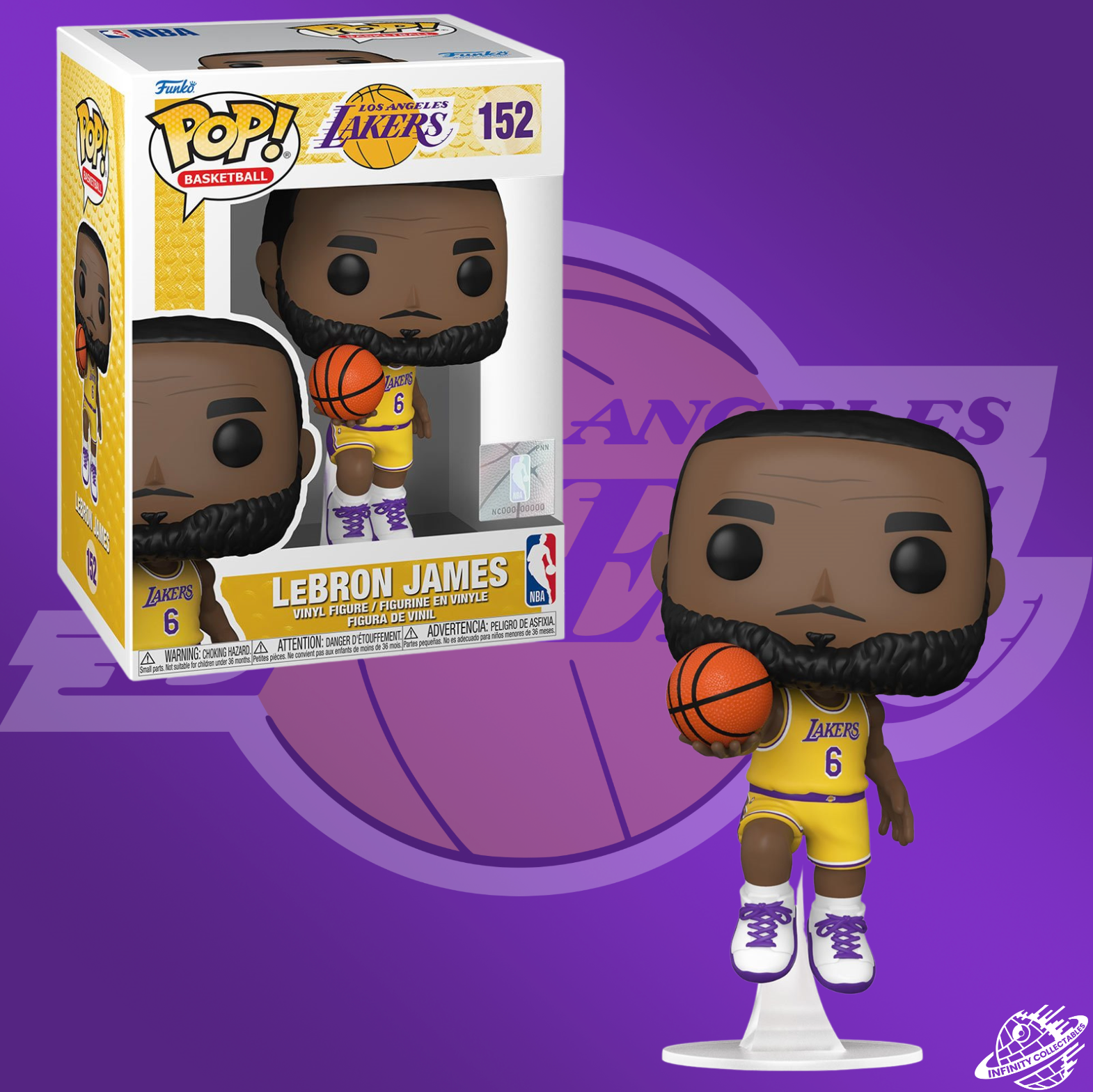 Exclusive NBA Lakers LeBron James #6 Funko Pop! Vinyl Figure