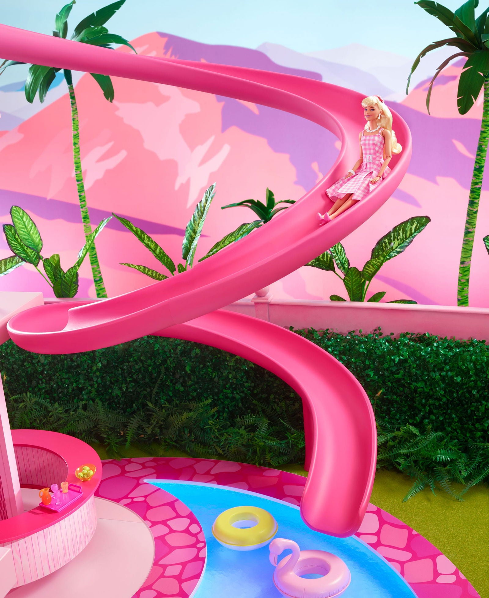 Margot Robbie as Barbie in a Charming Pink Gingham Dress from Barbie The Movie