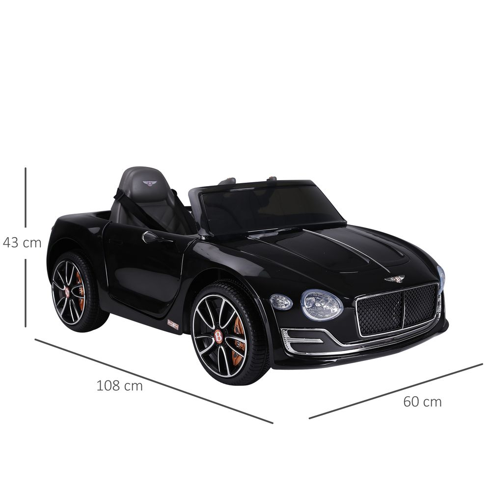 Black Electric Powered Ride - on Car for Kids in Bentley Style