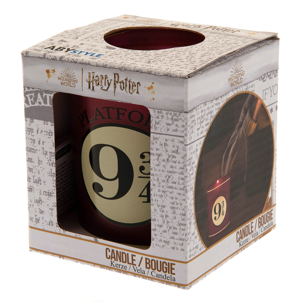 Unscented Harry Potter Themed 9 & 3 Quarters Glass Container Candle
