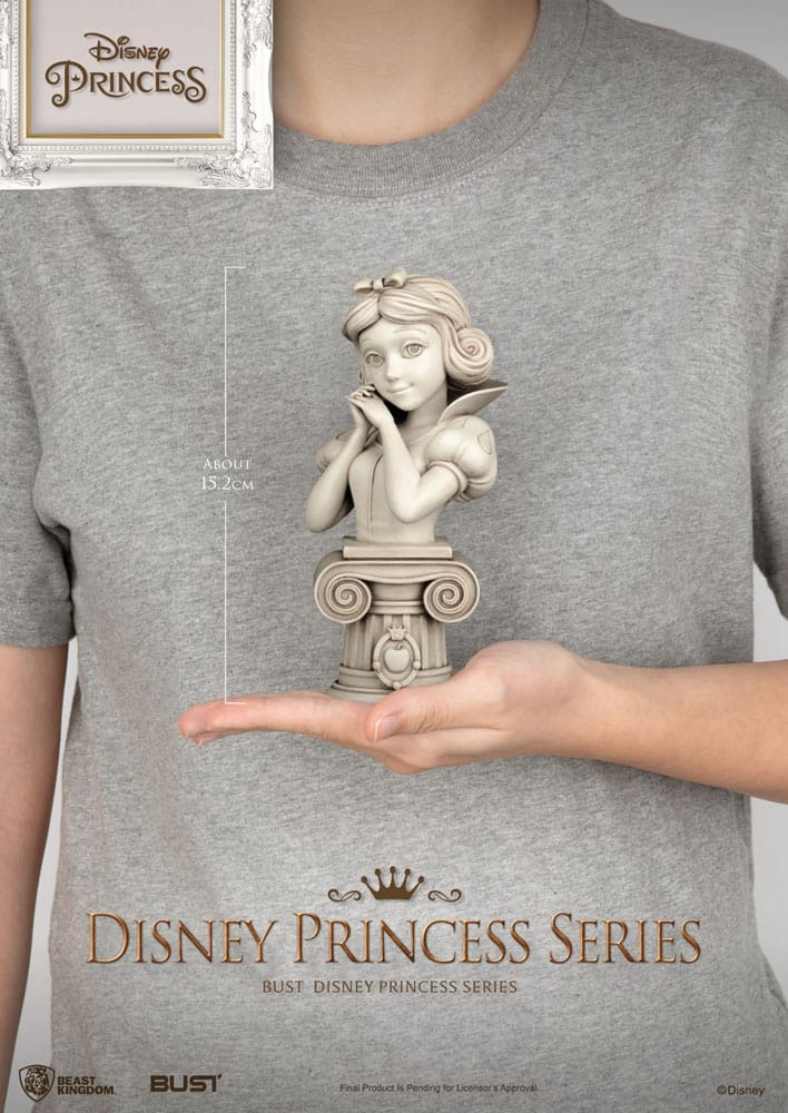 Disney Princess Series 15cm PVC Bust of Snow White with Engraved Base