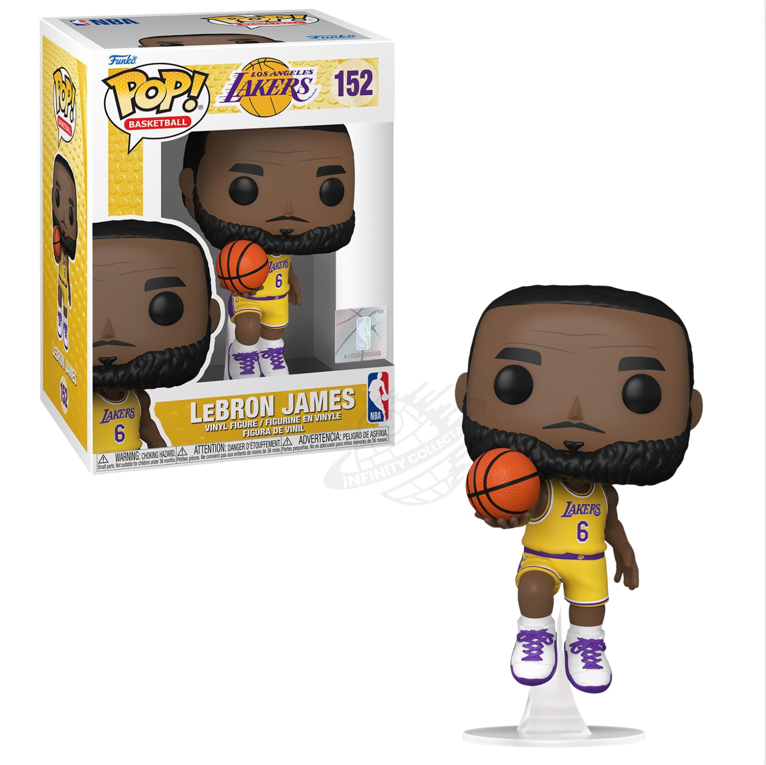 Exclusive NBA Lakers LeBron James #6 Funko Pop! Vinyl Figure