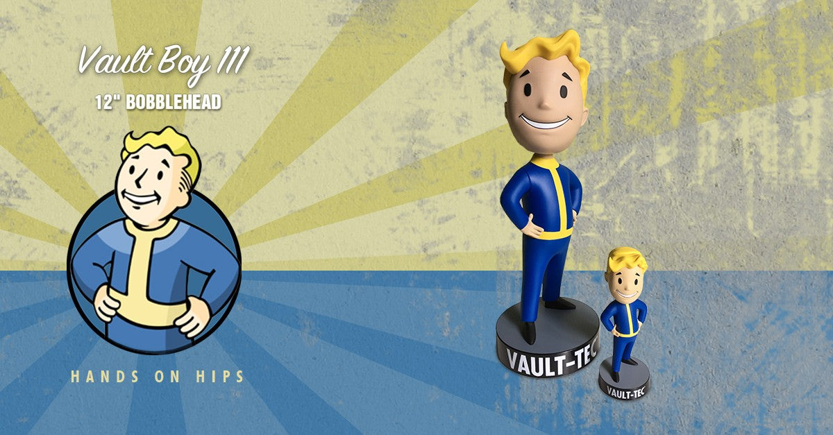 12 - inch Fallout Vault Boy 111 Bobblehead with Hands on Hips