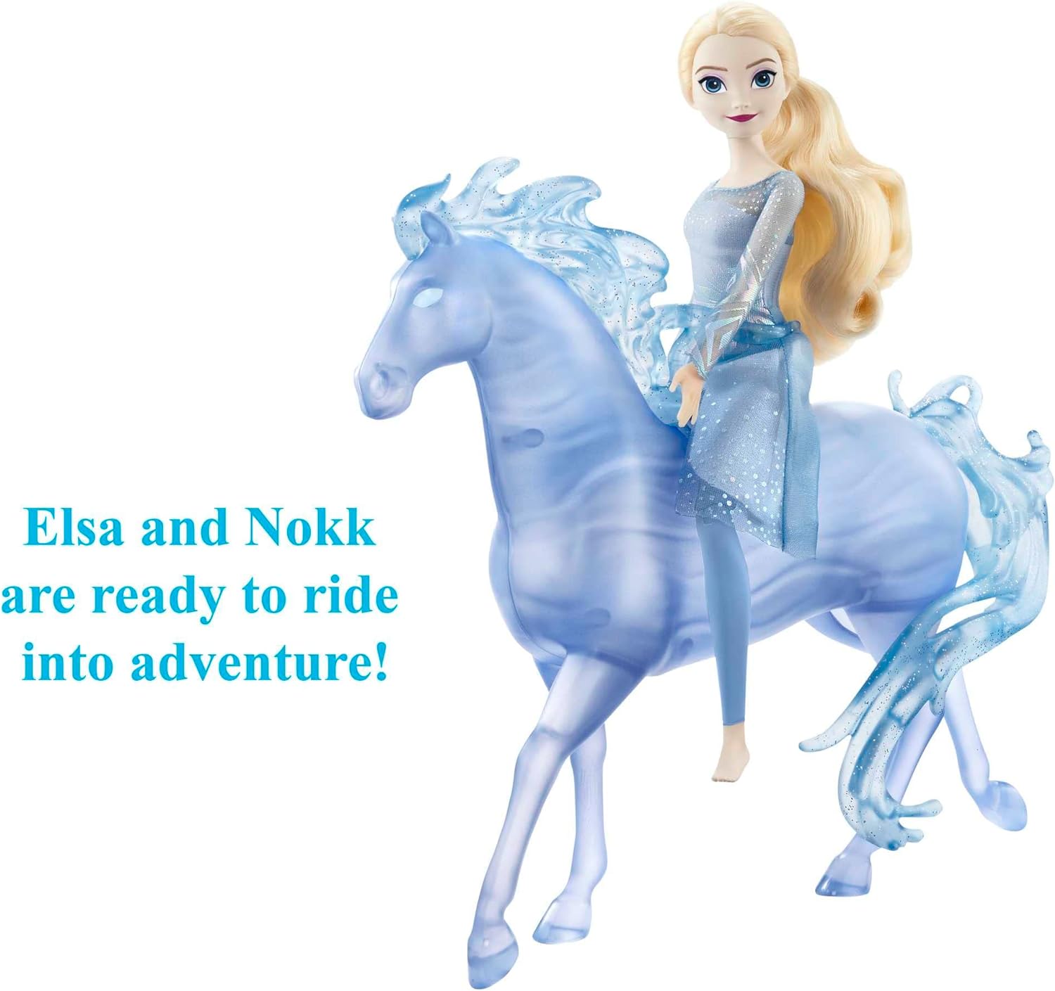 Disney Frozen 2 Collectible Elsa Fashion Doll and Mythical Water Nokk Figurine Set