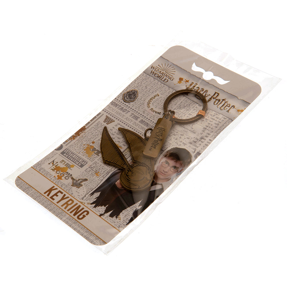Collectible Harry Potter Themed Golden Snitch Metal Charm Keyring