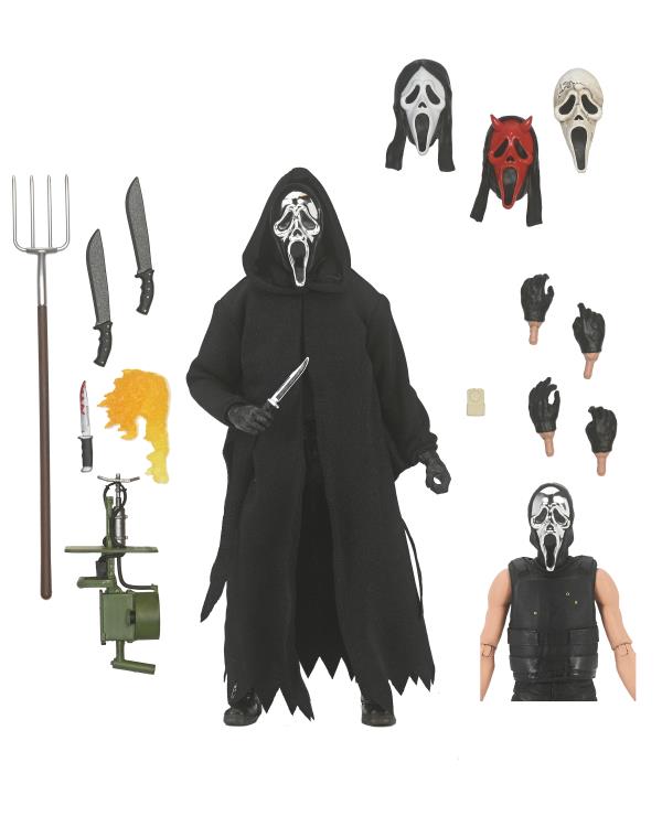 NECA Ghost Face Inferno 7-Inch Ultimate Collectible Action Figure for Horror Enthusiasts