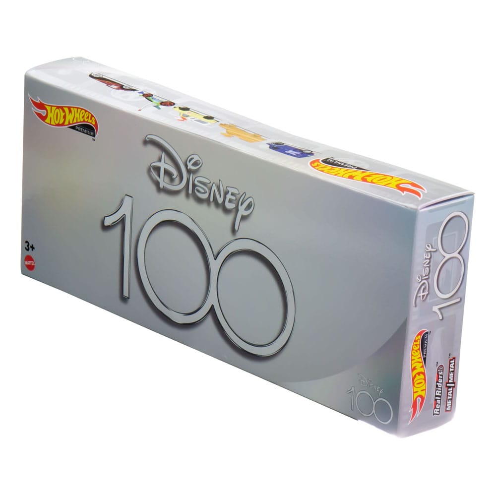Disney 100th Anniversary Special Edition Hot Wheels Premium Die - cast 1/43 Scale Collectible Vehicles 5 - Piece Pack