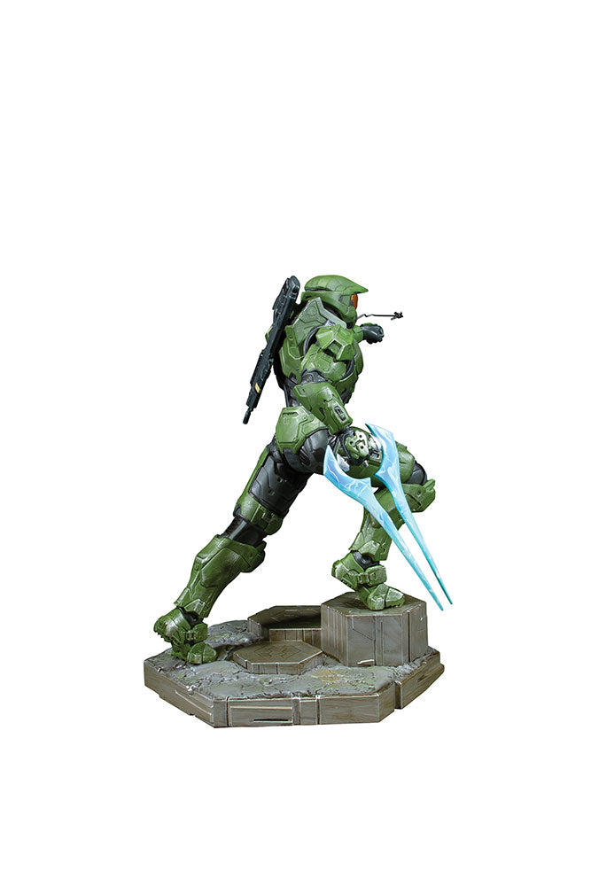 10 - inch Collectible Halo Infinite Master Chief Statue with Grappling Hook and Energy Sword