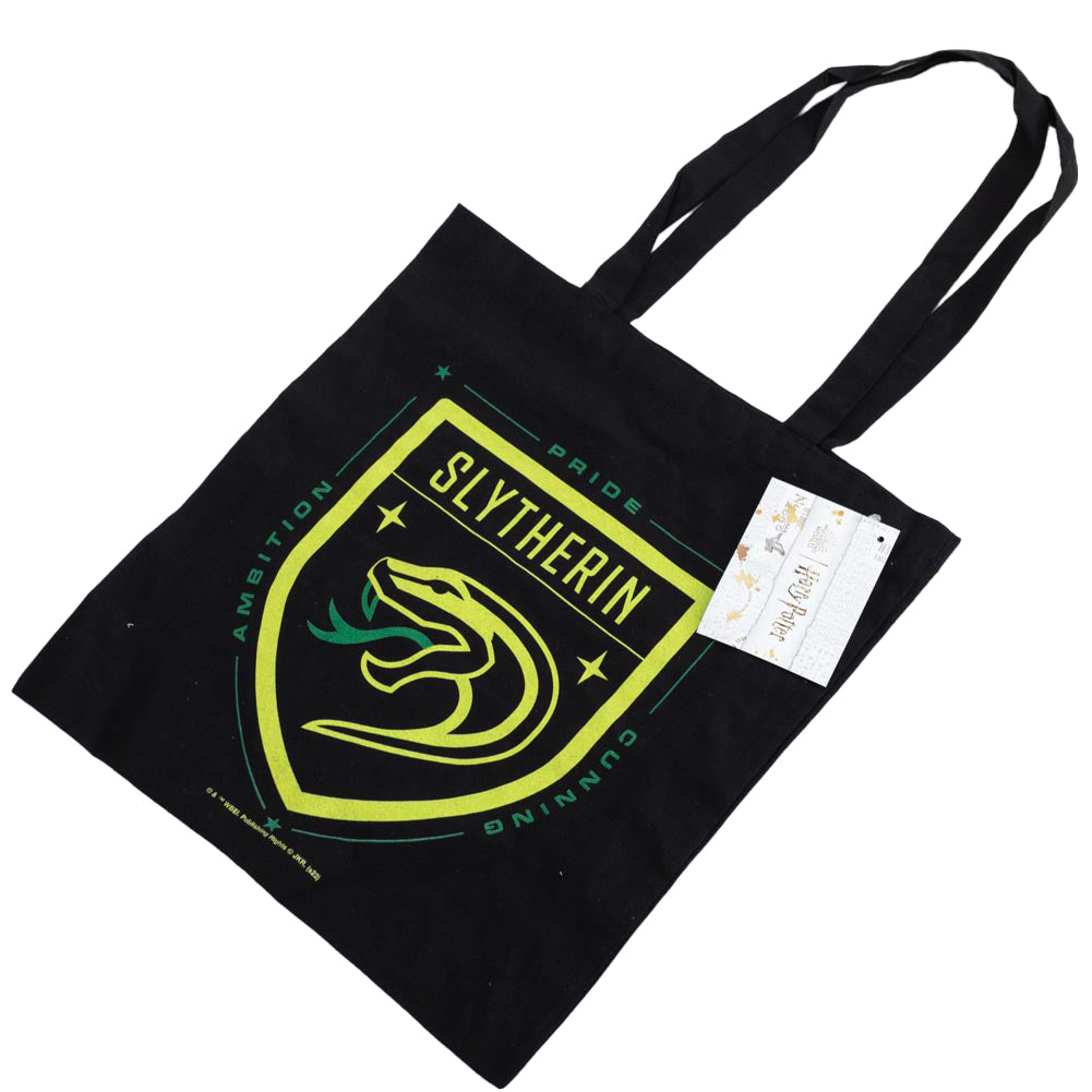 High - Quality Harry Potter Inspired Slytherin Cotton Canvas Tote Shopping Bag