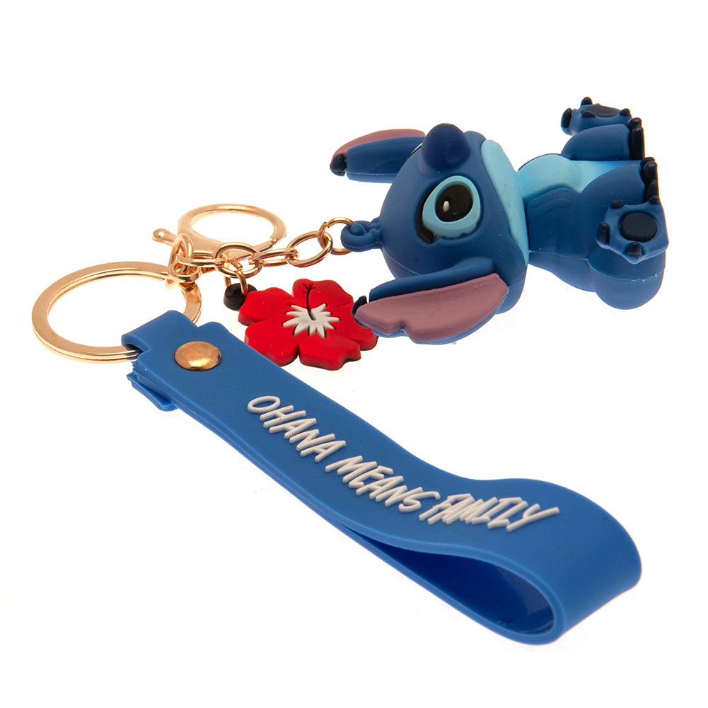 3D Vinyl Keyring Featuring Lilo & Stitch with Ohana Message