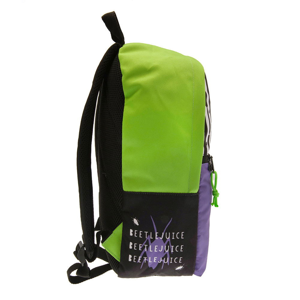 Premium Beetlejuice-Inspired Purple and Green Backpack