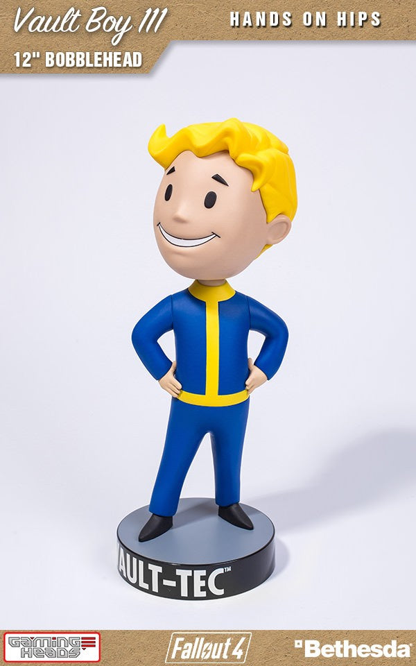 12 - inch Fallout Vault Boy 111 Bobblehead with Hands on Hips